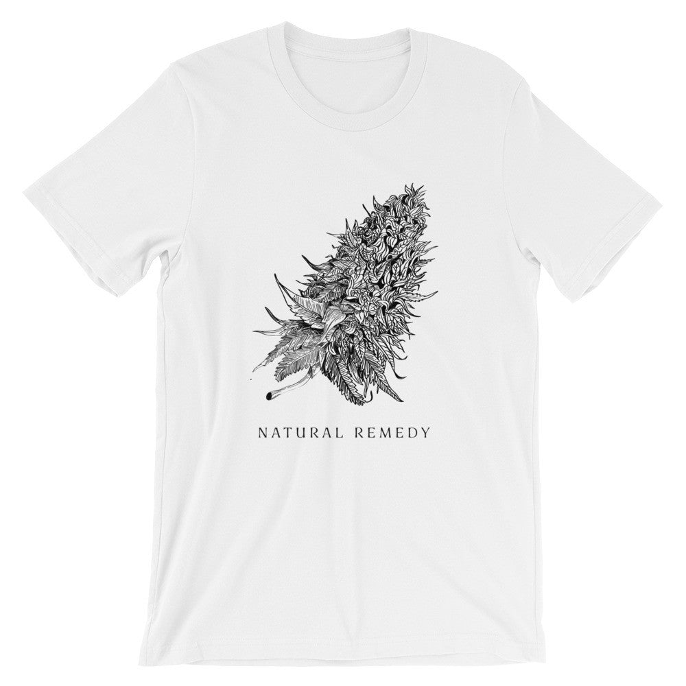 Weed t-shirt White Natural Remedy Full Size