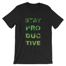 Weed t-shirt Black Stay Productive