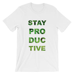 Weed t-shirt White Stay Productive