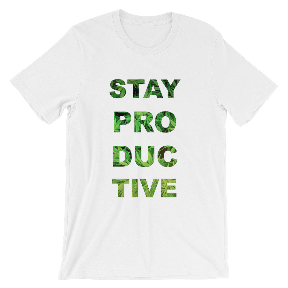 Weed t-shirt White Stay Productive