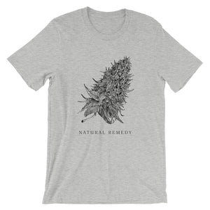 Weed t-shirt Grey Natural Remedy Full Size